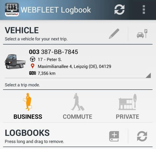 webfleet Logbook