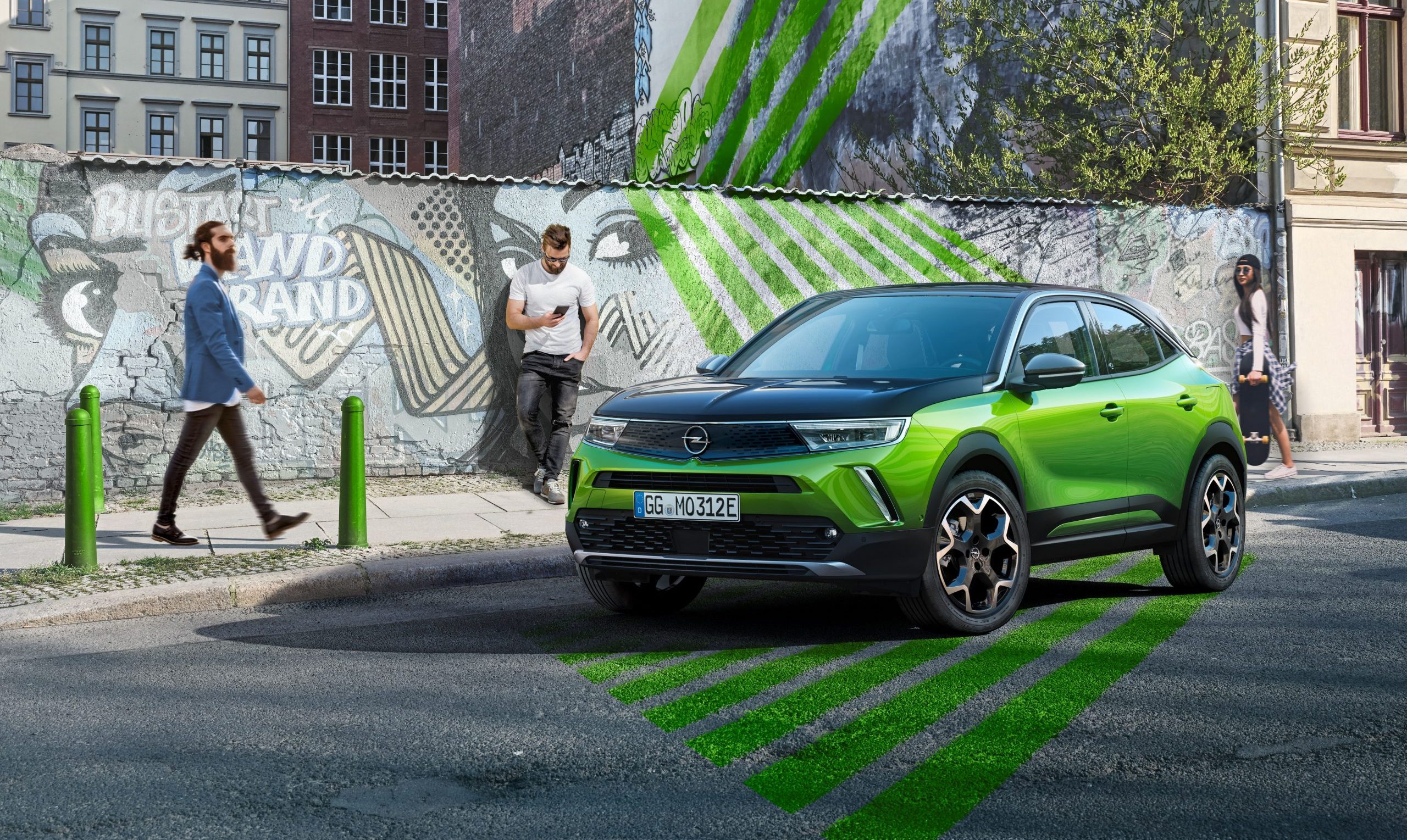 Opel, auto, zelené