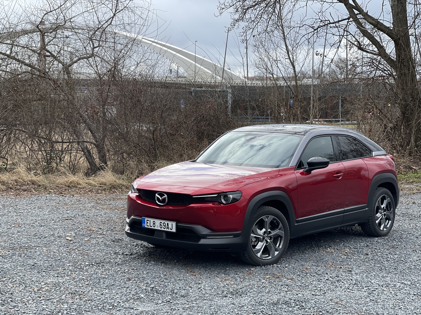 auto, červené, Mazda MX-30