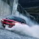 auto, červené, voda, Range Rover Sport