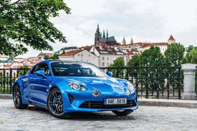 Alpine, A110, auto, modré