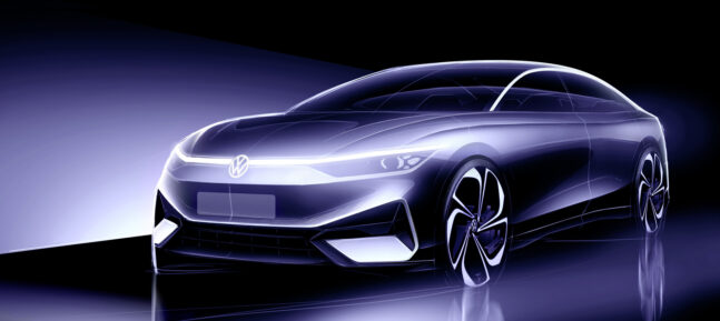 auto, skica, design, Volkswagen ID. Aero