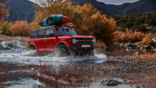 auto, červené, off-road, ford bronco