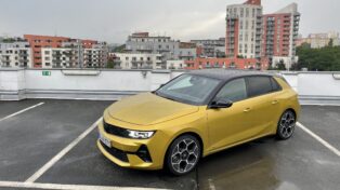 auto, žluté, opel, astra