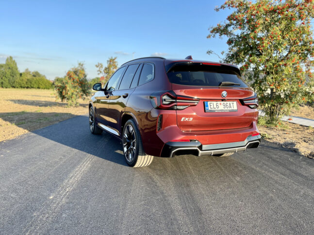 auto, červené, BMW, iX3