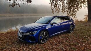 auto, modré, volkswagen, arteon, shooting brake