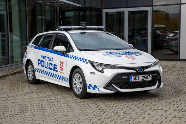 auto, městská policie, Toyota, Corolla
