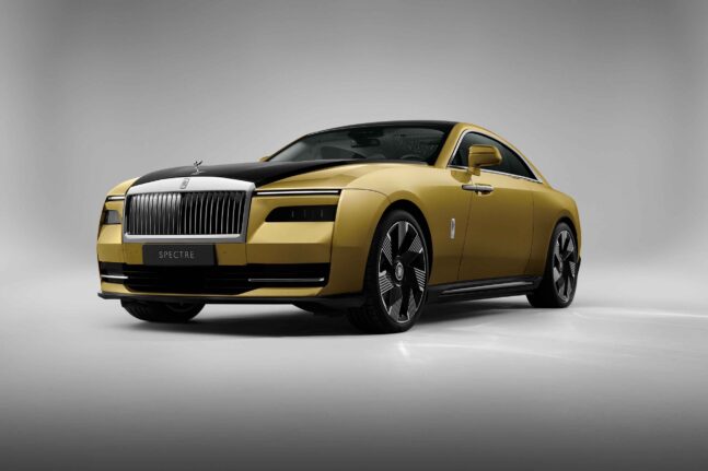 auto, žluté, Rolls-Royce, Spectre