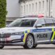 auto, stříbrné, policie, Škoda Superb