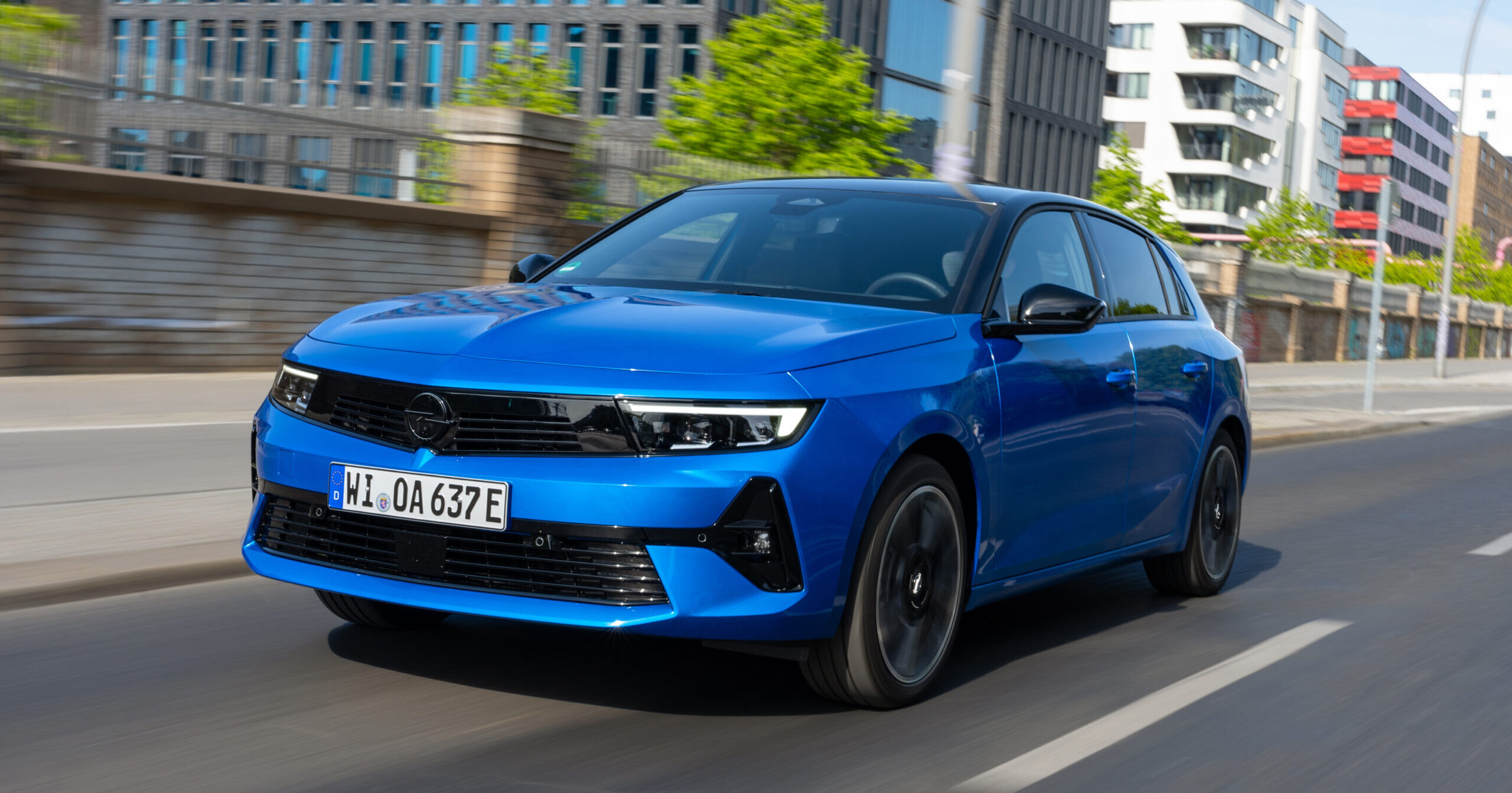 Opel Astra Electric, auto, modré, elektromobil