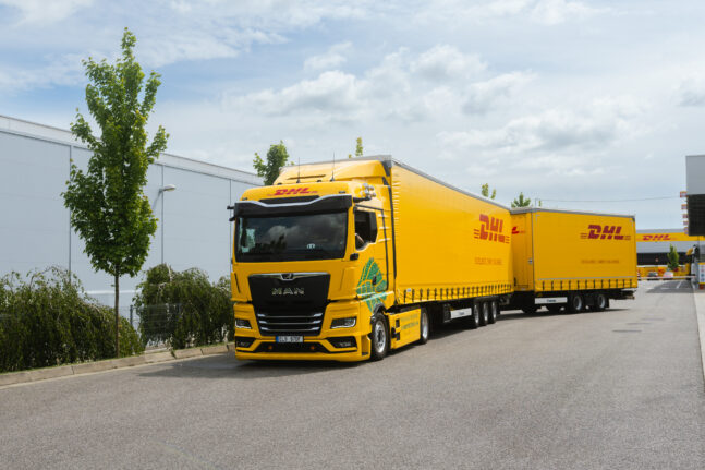 MAN eTGX, elektrický tahač, DHL,