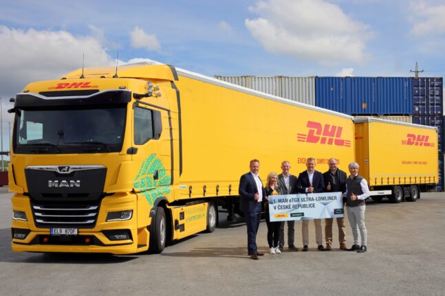 elektrický tahač, MAN eTGX, DHL, Škoda Auto